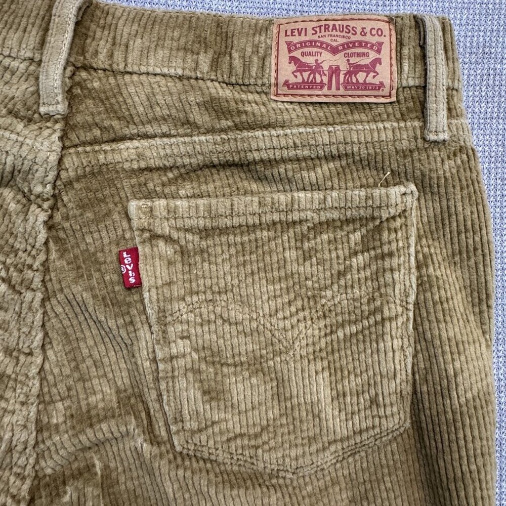 Levi's Womens Size W31 L30 Corduroy Jeans Tan Straight Leg 5 Pocket Mid Rise - Picture 5 of 14
